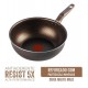 Frigideira Wok 24cm 3,2 Litros Rochedo Expert Chocolate